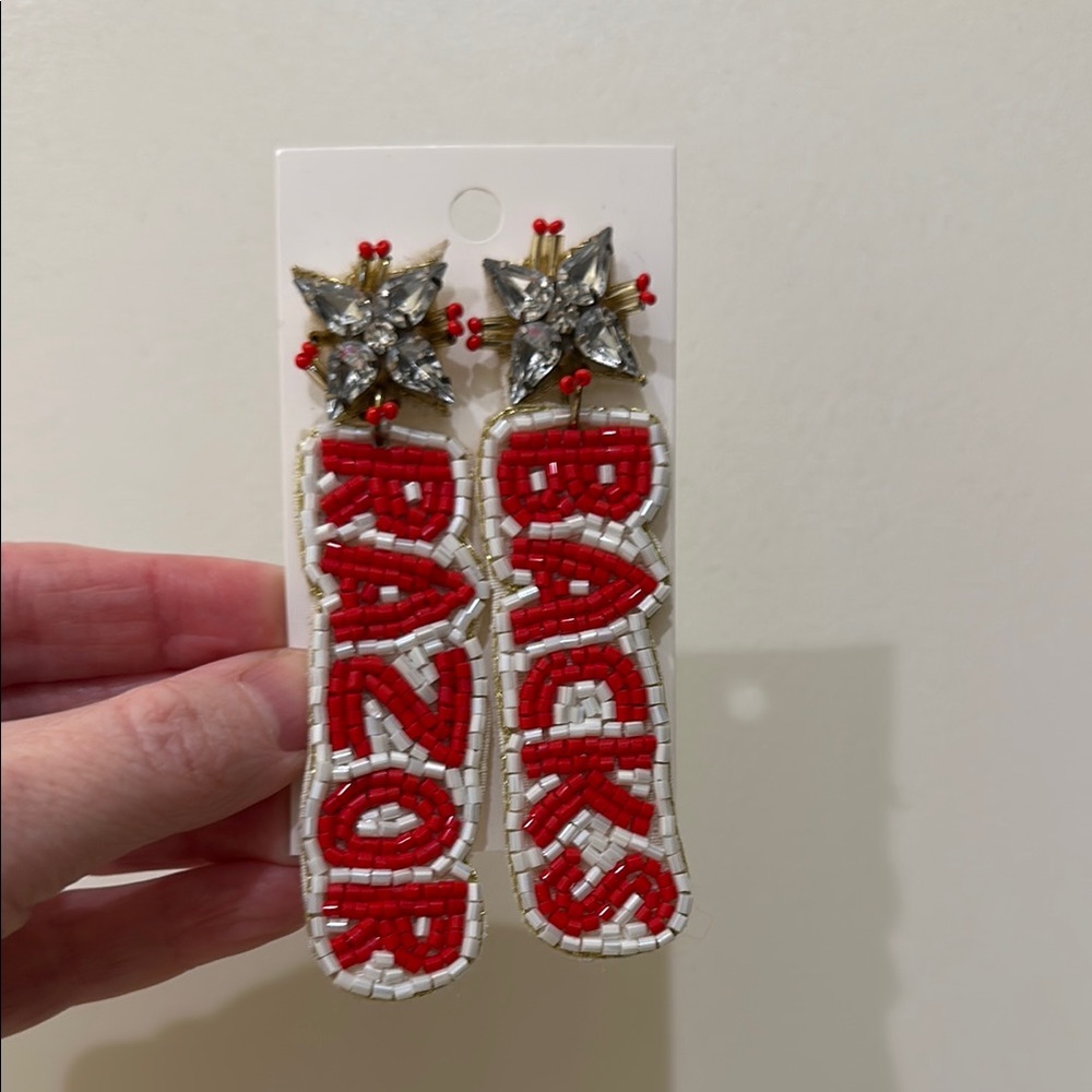 Razorbacks Beaded Earrings